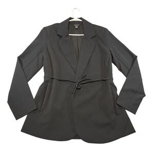 Athleta Primatwill Blazer Black Jacket 860105 Women Size 10 FA22